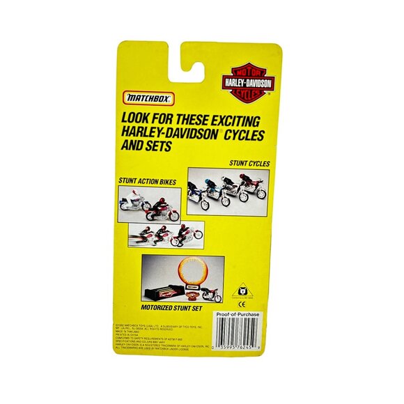 NWB 1992 Matchbox Harley Davidson Low Rider Motorcycle Die Cast Metal Blue 76245 - Picture 9 of 10